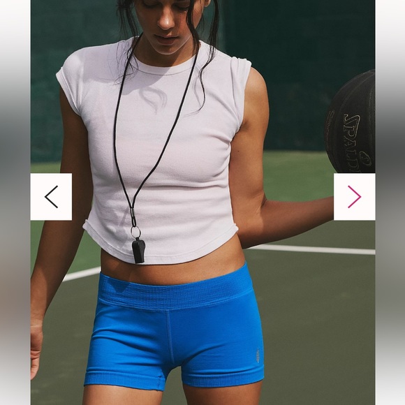 Free People Movement Good Karma Micro Shorts in Classic Blue XS/S and M/L NWOT - Picture 5 of 12